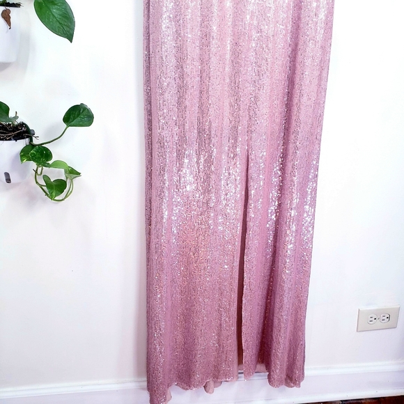 $2,574 NWT Temperley LONDON Pink Sparkle Gown 8 M - Picture 12 of 14